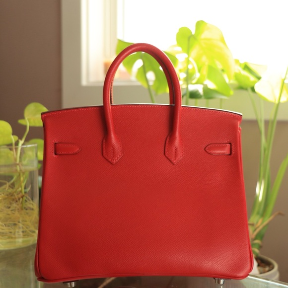 Sold HERMES BIRKIN 25 Epsom leather Rouge garance - Picture 3 of 15